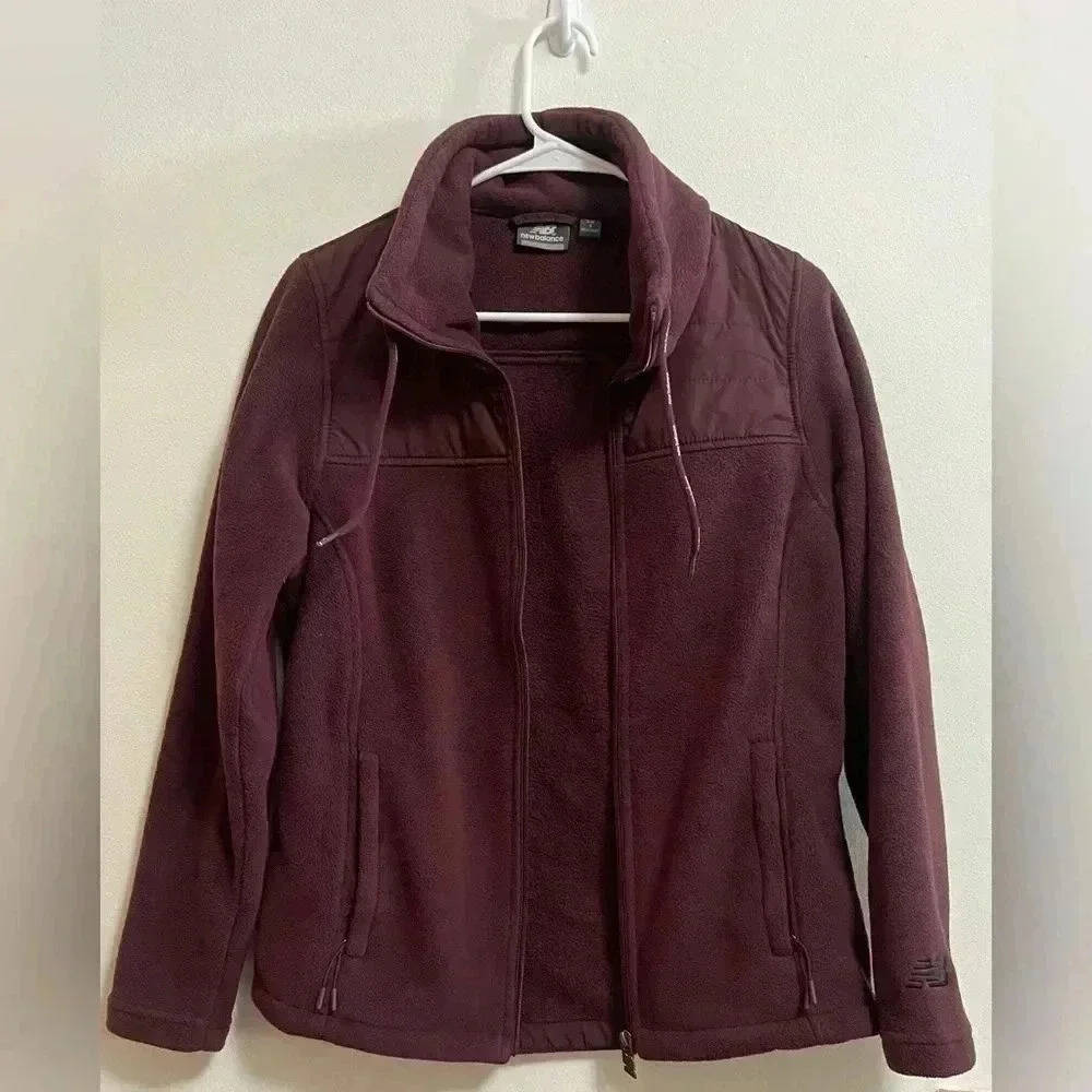 New Balance -‎ Women’s Maroon Zip-Up Fleece - Outdoors - Hiking - Size Small - Picture 7 of 10